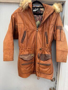 VINTAGE Winlet Leather Anorak-style Size S - GREAT Condition!